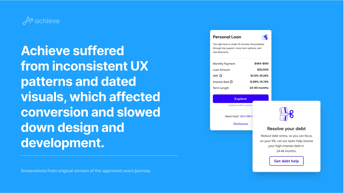 Achieve fintech redesign