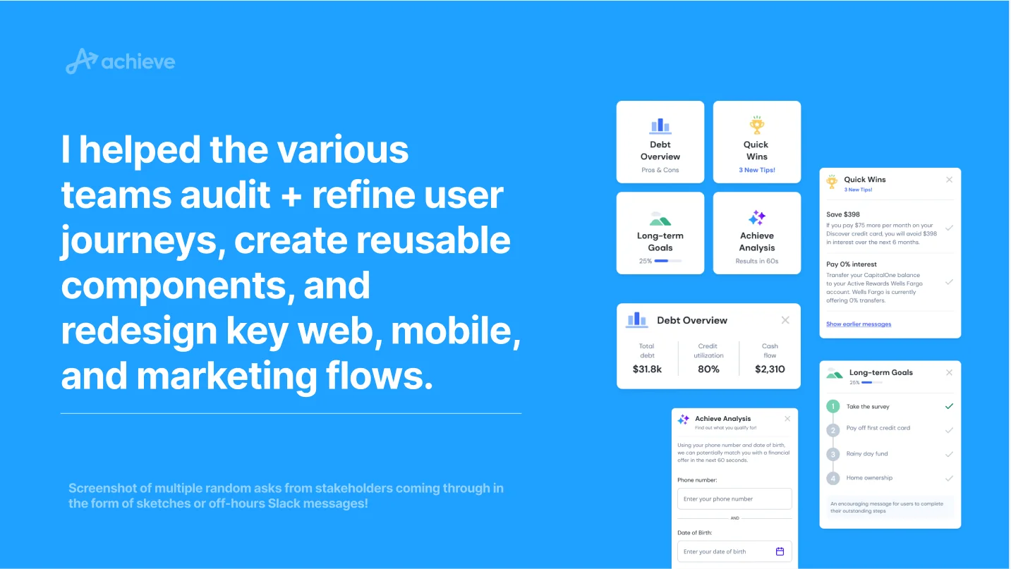Auditing journeys, reusable components, and redesigned key flows