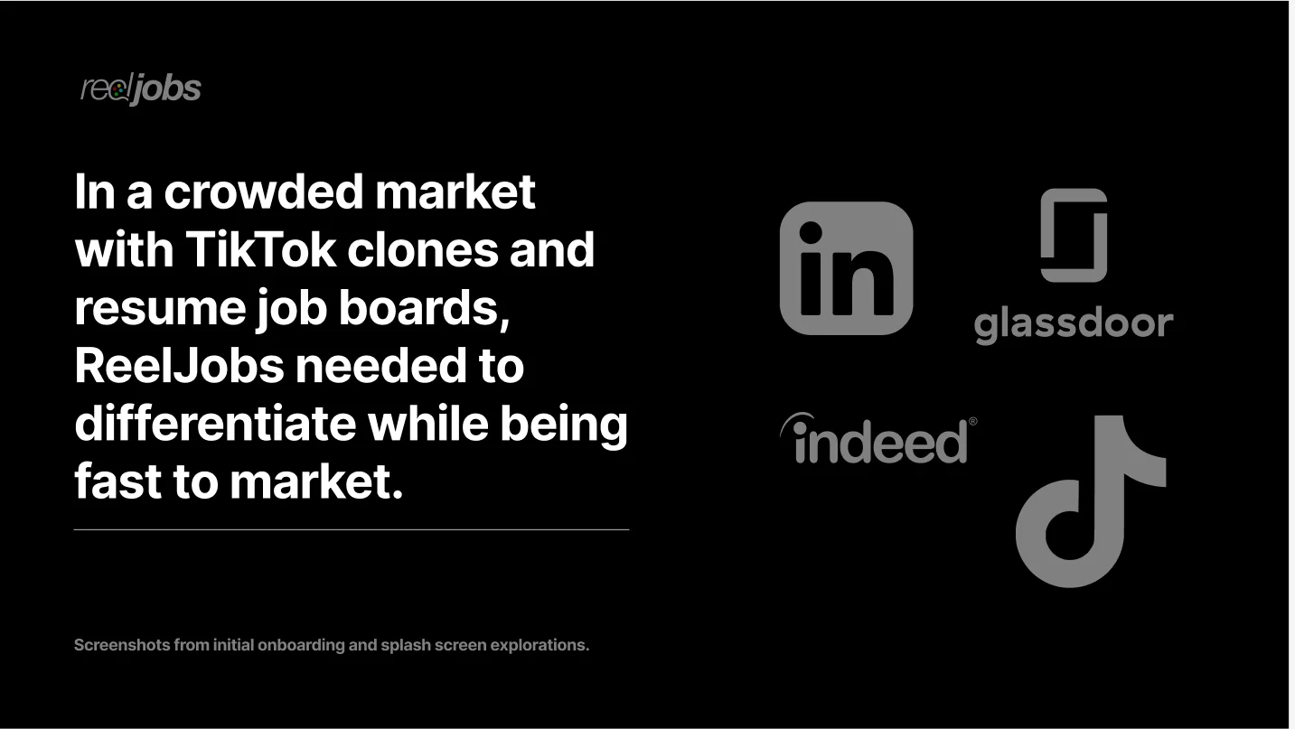 The market problem: differentiating among TikTok clones and job boards