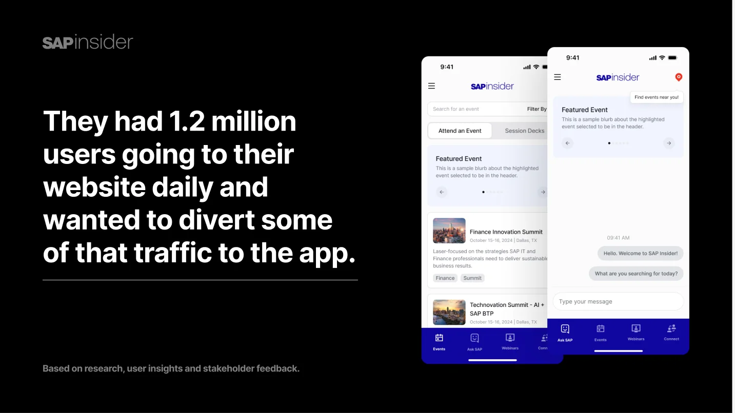 1.2m daily website users, and the goal of diverting traffic to the app